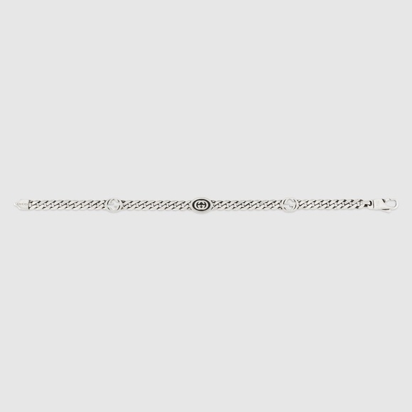 GUCCI Interlocking G Bracelet Argento - Picture 14 of 16